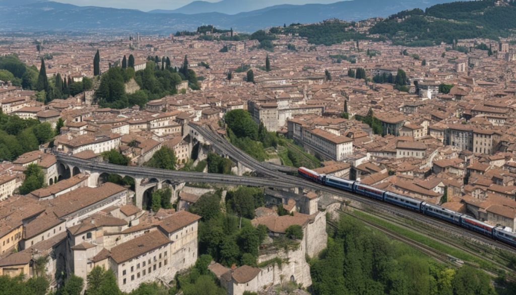 accessibilità con treno della città di Bergamo